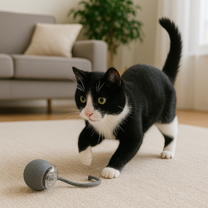 Balle interactive pour chat